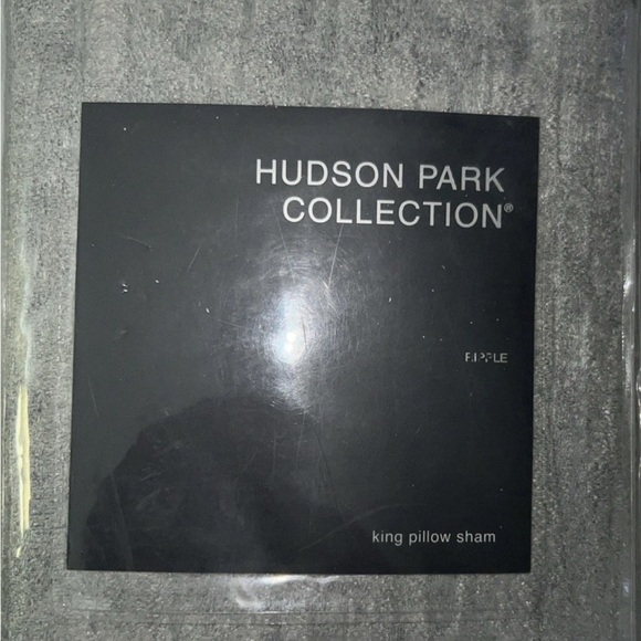 Hudson Park Collection Gray King Pillow Sham - Picture 1 of 5